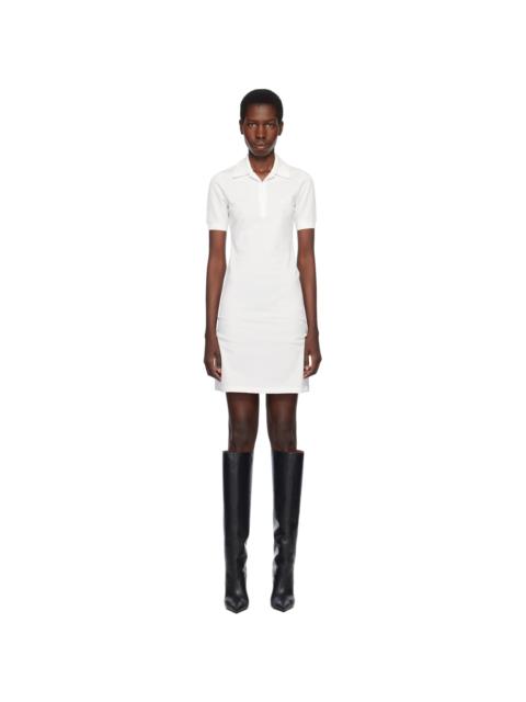 courrèges Off-White Piqué Polo Minidress