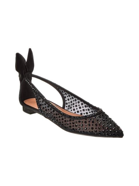 AQUAZZURA Aquazzura Bow Tie Mesh & Satin Flat