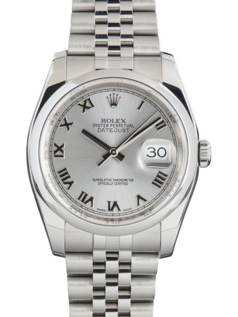 ROLEX Pre-Owned Rolex Datejust 36 Ref 116200 Rhodium Dial