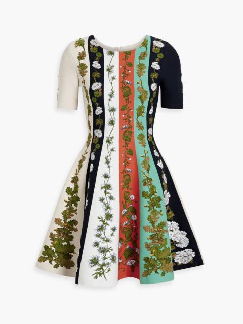 Oscar de la Renta Jacquard-knit mini dress