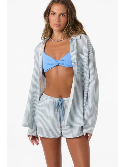 O'Neill Leni Stripe Relaxed Long Sleeve Top