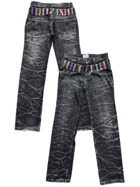 Other Designers Japanese Brand - Nylaus Double Waist Charcoal Distressed High Rise 30x33