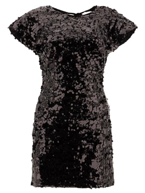 GANNI Ganni Velvet Sequins Mini Dress