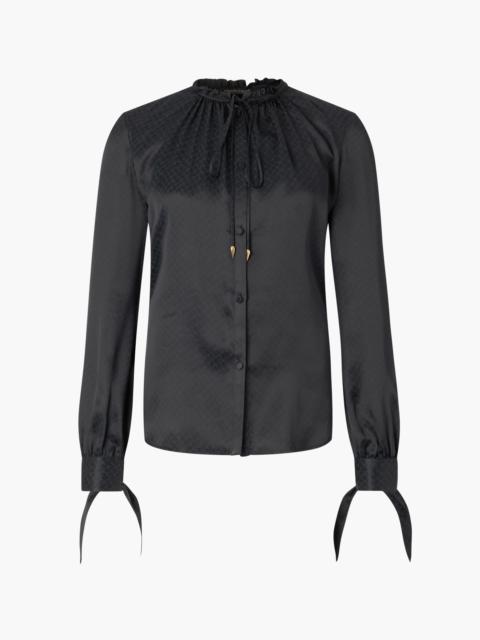 Roberto Cavalli Snake-Effect Silk Shirt