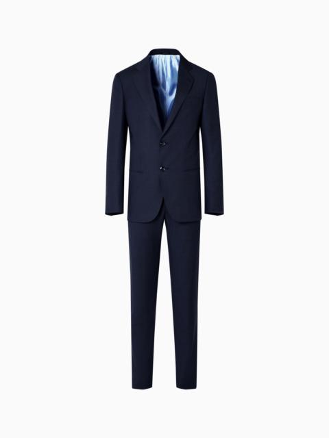 GIORGIO ARMANI SINGLE-BREASTED SOHO LINE SUIT IN MICRO-PINSTRIPED VIRGIN WOOL