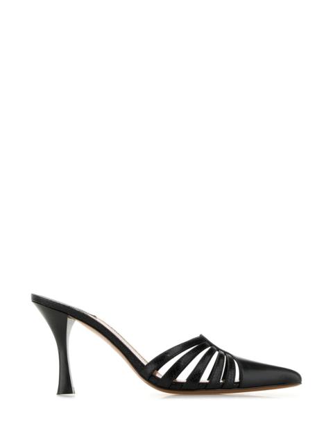PARIS TEXAS Black leather Nadia mules
