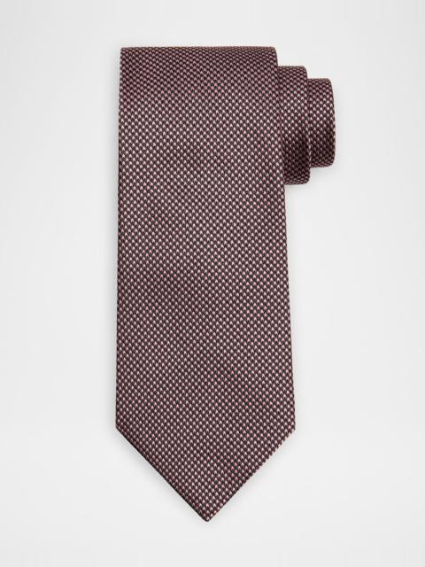 TOM FORD Men's Micro-Houndstooth Silk Tie