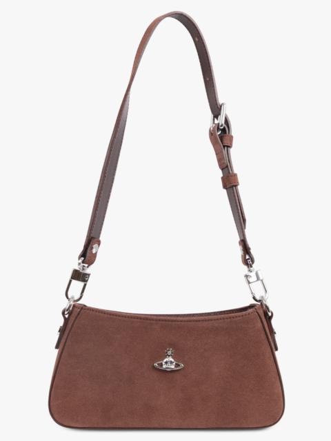 Vivienne Westwood TASHA SUEDE SHOULDER BAG | CHOCOLATE BROWN