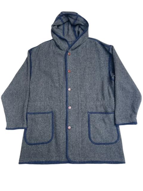 Other Designers Benetton × United Colors Of Benetton × Vintage - Vintage United Colors of Benetton Grey Wool Hooded Jacket