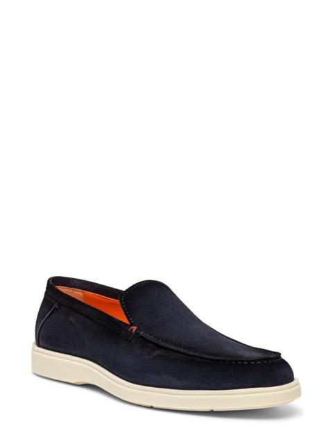 Santoni Santoni Botanist Slip-On Shoe in Blue Suede at Nordstrom