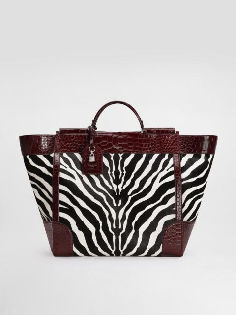 Dolce & Gabbana Sicily pony and polished alligator handbag