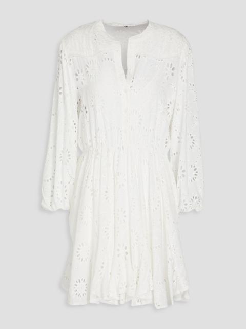 maje Broderie anglaise mini dress
