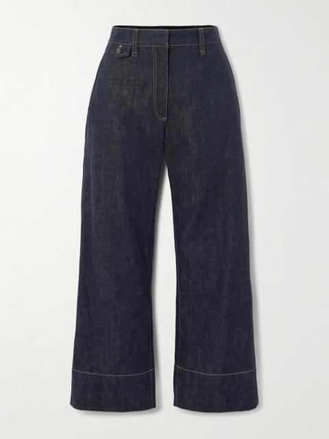 Brunello Cucinelli Cropped Mid-rise Wide-leg Jeans