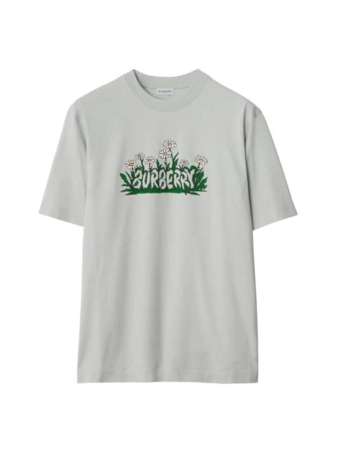 Burberry Burberry Daisy Logo Print Cotton T Shirt