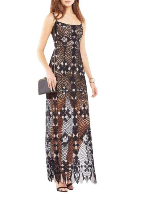 Other Designers BCBGMAXAZRIA - Geometric Lace Maxi Dress