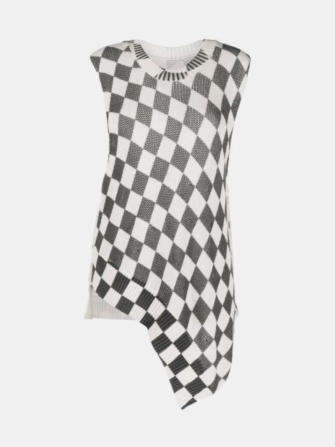 MM6 Maison Margiela Off-White & Black Knit Top