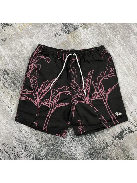 Stüssy BANANA TREE LOGO BEACHSHORTS BLACK 34”