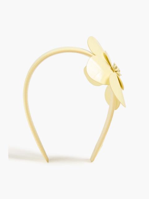 Zimmermann Floral-appliquéd patent-leather headband