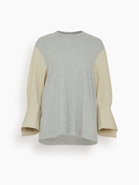 Dries Van Noten Heris Short Sleeve Shirt in Grey Melange