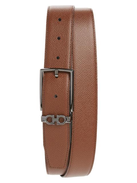 FERRAGAMO Reversible Leather Belt in Radica Tan /Nero at Nordstrom