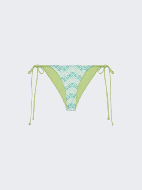 CASABLANCA Wavy Monogram Bikini Bottom Green