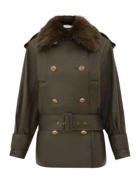 Zimmermann HYPNOTIC LEATHER SHORT TRENCH