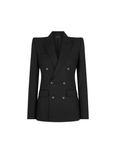 TOM FORD SHARP HERRINGBONE DOUBLE BREASTED JACKET