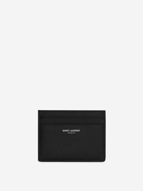 SAINT LAURENT LOGO LEATHER CARD HOLDER