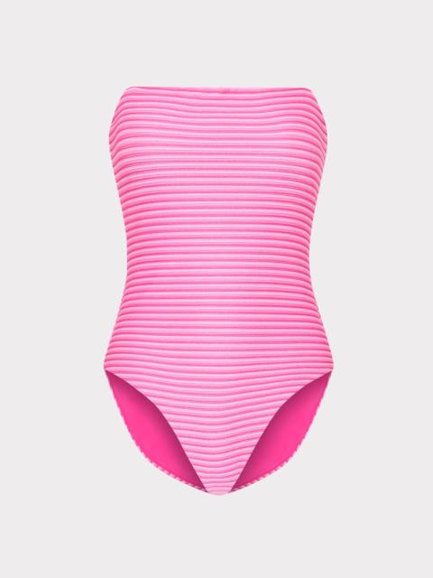 MILLY Stripe Strapless One Piece