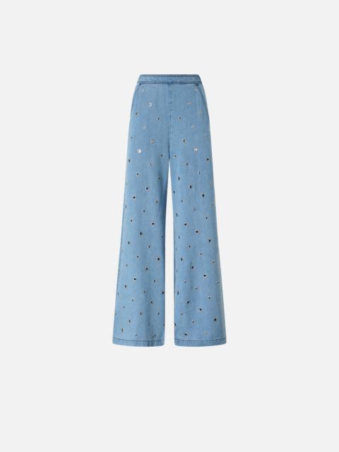 PINKO DENIM JEANS WITH EYELETS