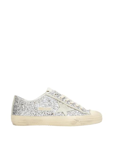 Golden Goose V-STAR 2 GLITTER UPPER SNEAKERS(SILVER/ICE)