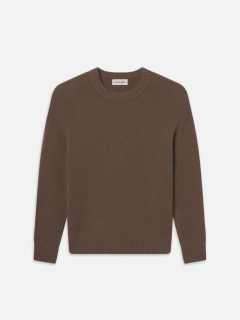 FRAME Cashmere Crewneck Sweater in Latte Brown