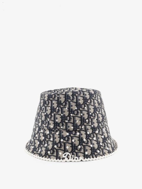 Dior Dior Teddy-D Polkadior Oblique Narrow-Brimmed Bucket Hat