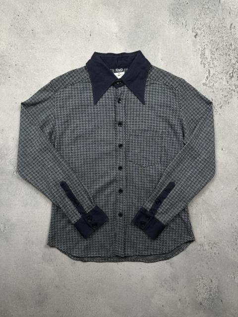Dolce & Gabbana Dolce & Gabbana Vintage Wool Shirt Geometric Pattern Archive