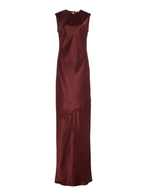 THIRD FORM Revery Slit-Detailed Satin Maxi Dress burgundy
