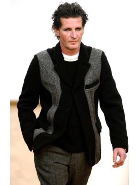 Comme Des Garçons Fall03 Runway Black Wool Dye Blazer