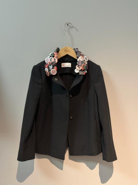 Valentino Valentino medal pin blazer