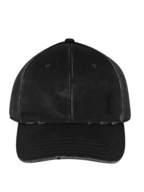 SAINT LAURENT Saint Laurent Washed Denim Cassandre Cap