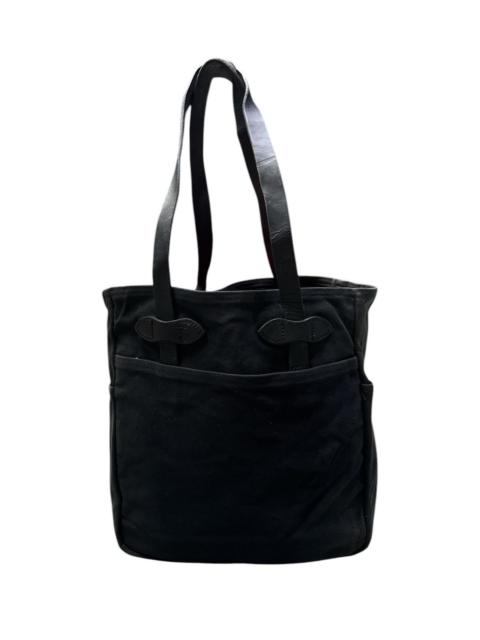 FILSON VINTAGE FILSON RUGGED TWILL LEATHER STRAP TOTE BAG