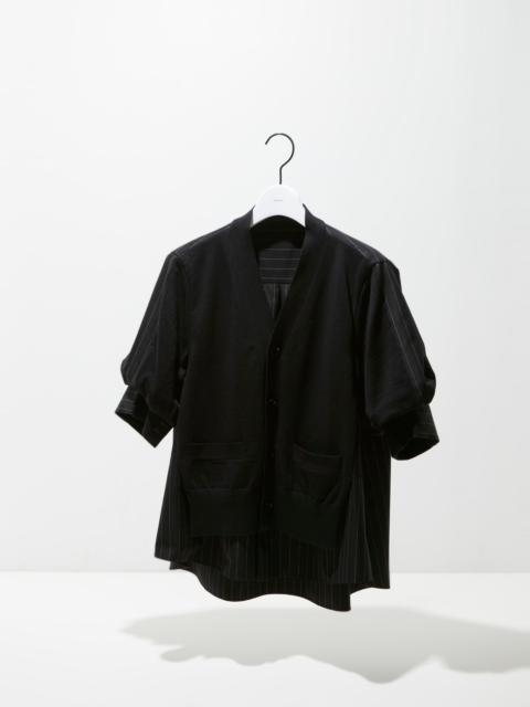 sacai Chalk Stripe x Cotton Knit Cardigan