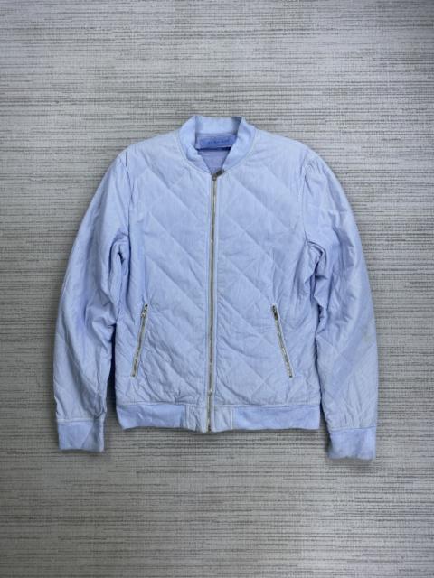 Other Designers Japanese Brand × Vintage × Zara - Vintage Zara Man Light Blue Nice Quilted Zipper Jacket