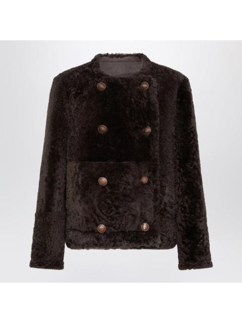 Brunello Cucinelli Brunello Cucinelli Reversible Cropped Shearling Fuzzy Jacket Women