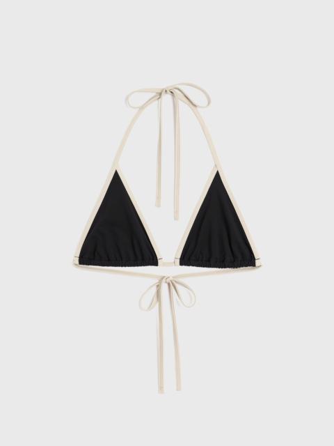 Totême Stripe tie bikini top black