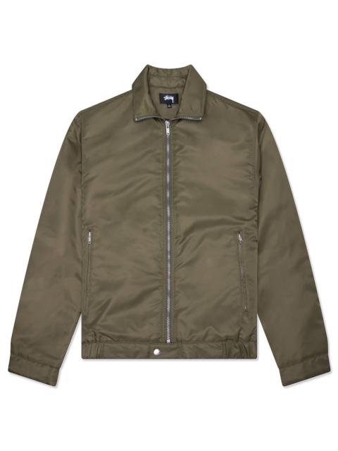 Stüssy PILE LINED ZIP JACKET - OLIVE