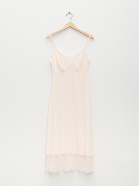 Simone Rocha Slip Dress W/ Deep Lace Trim — Pale Rose