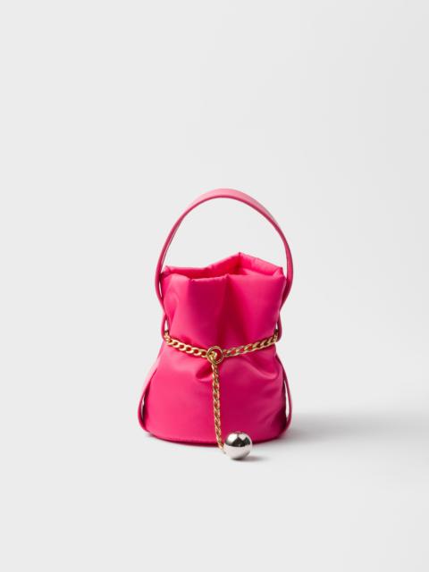 Prada Prada Petit Sac Noir mini Re-Nylon and nappa leather bucket bag