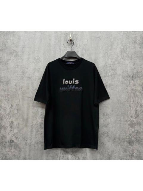 Louis Vuitton Louis Vuitton (LV) Beaded Logo Heavyweight Short-Sleeve T-Shirt