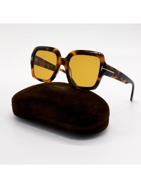 TOM FORD NEW TOM FORD KAYA SUNGLASSES TF1082 53E HAVANA/YELLOW FT1082