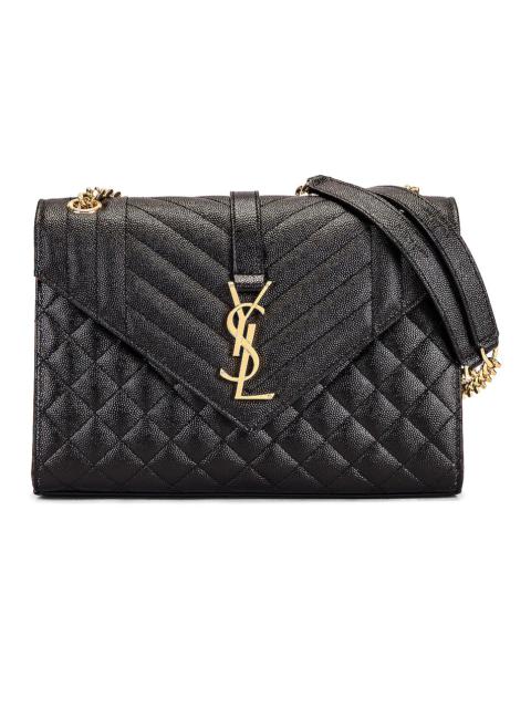 SAINT LAURENT Medium Tri-Quilt Envelope Chain Bag