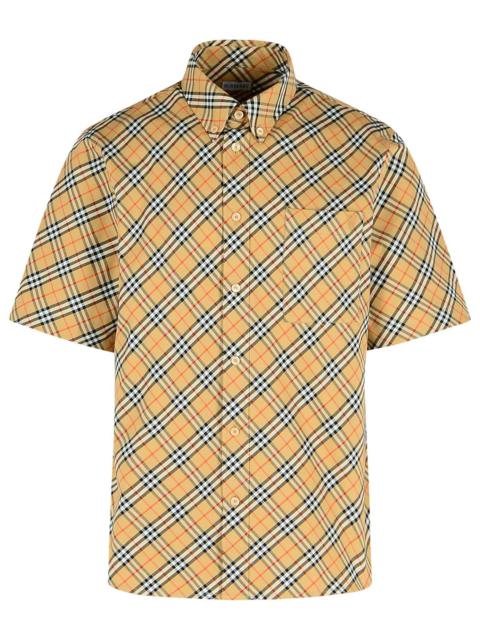 Burberry 'Check' Beige Cotton Shirt Men
